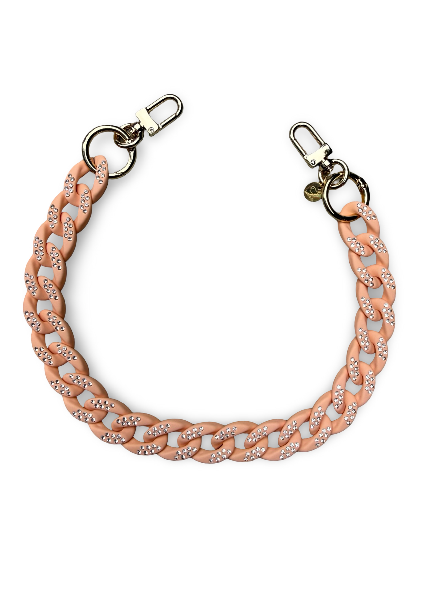 Pastel orange Glimmer mini chain