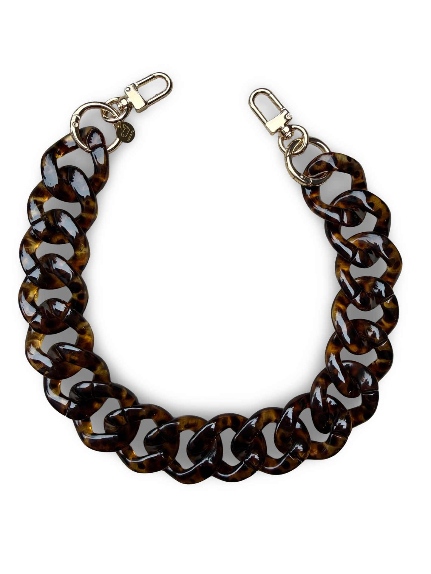 Tortishell. flat link 3.3cm chain