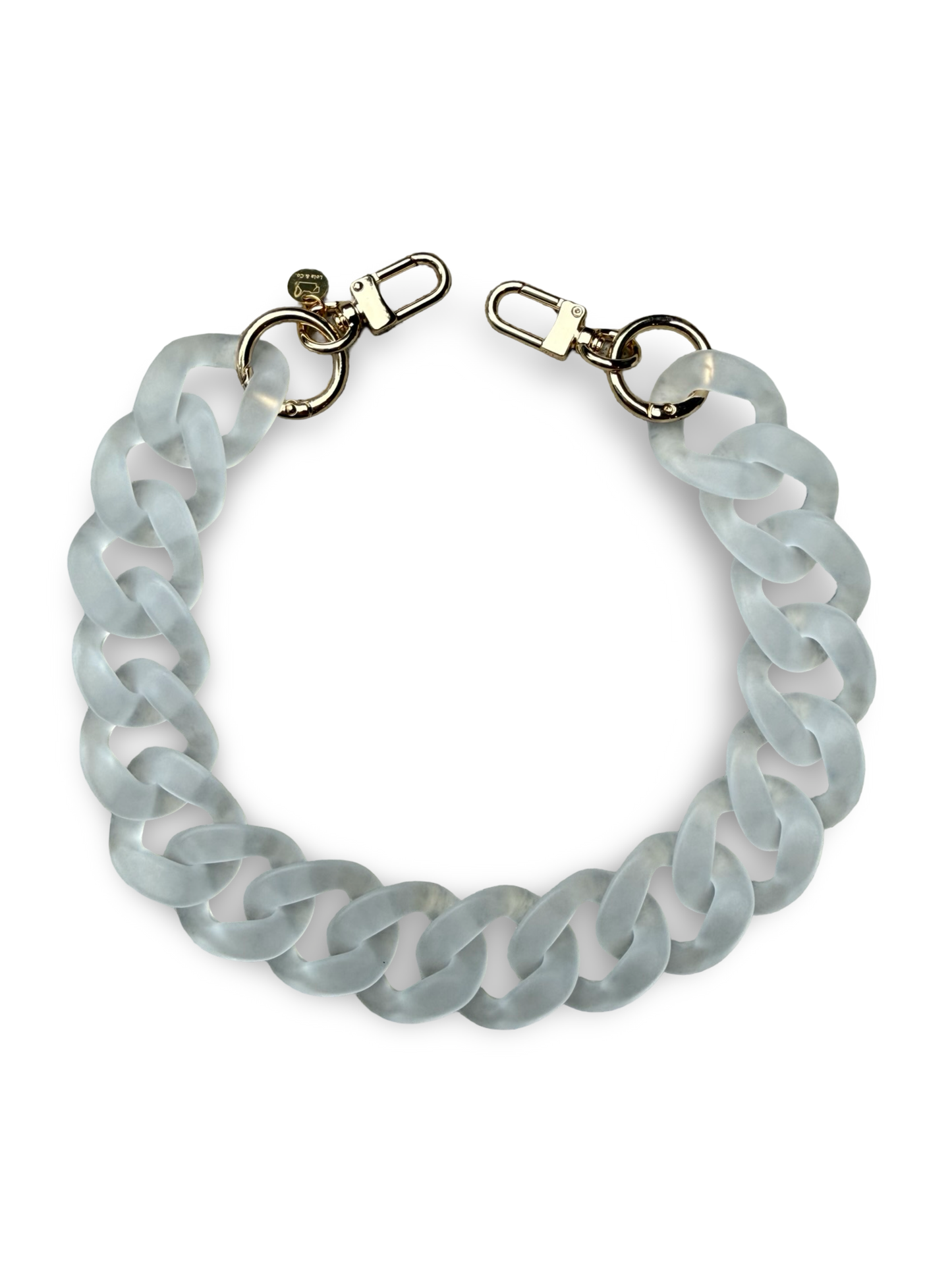 Matte Clear flat link bag chain