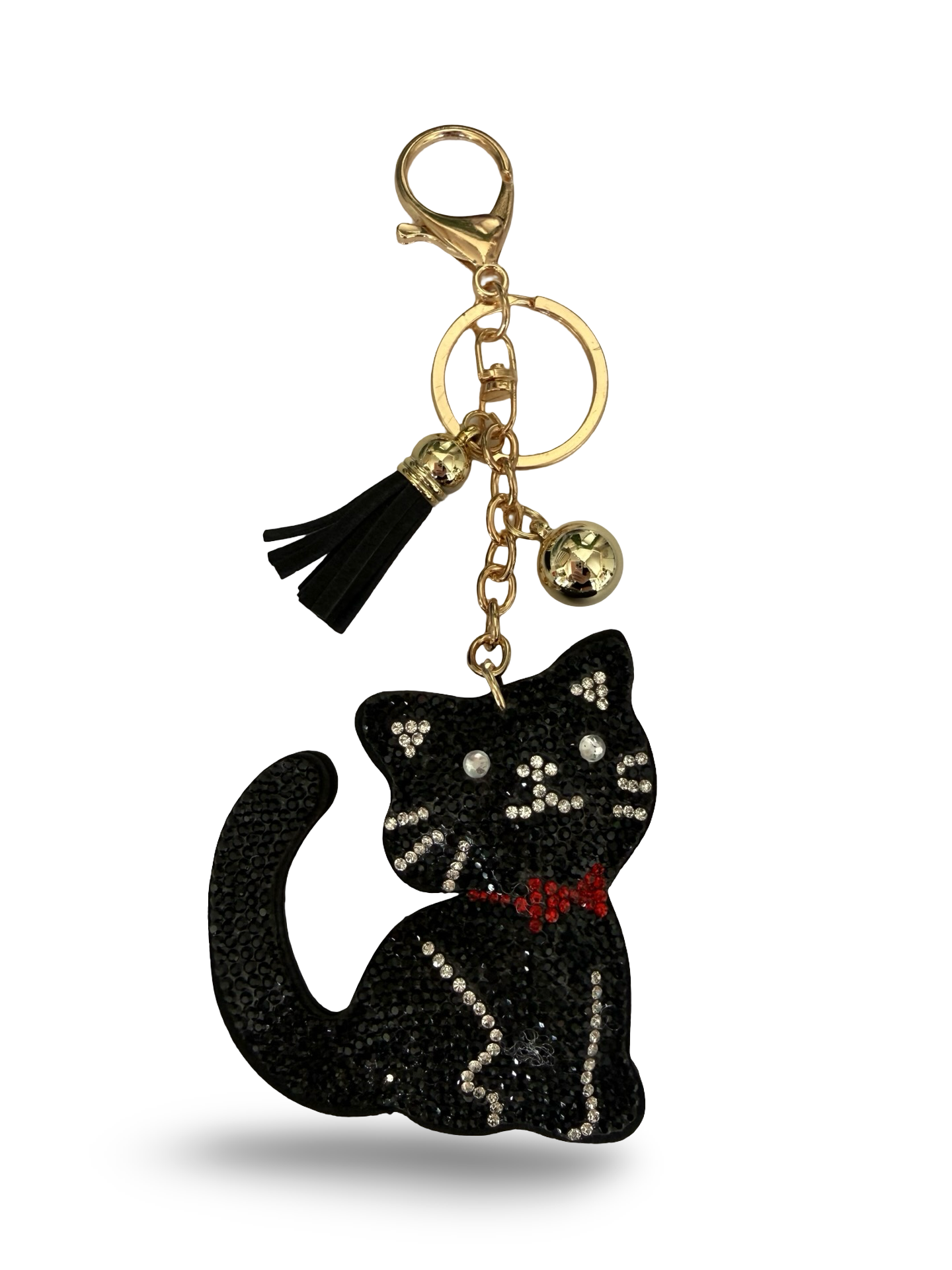 Black kitty cat charm