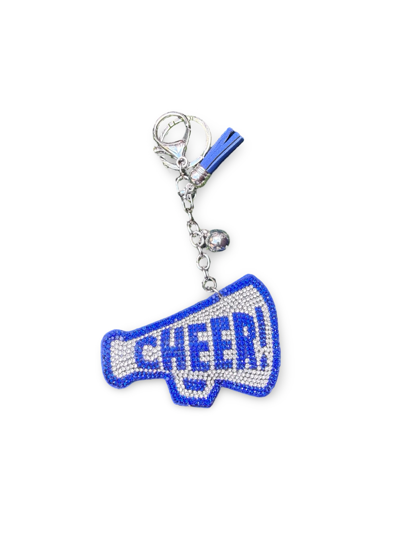 Royal blue and white cheer megaphone
