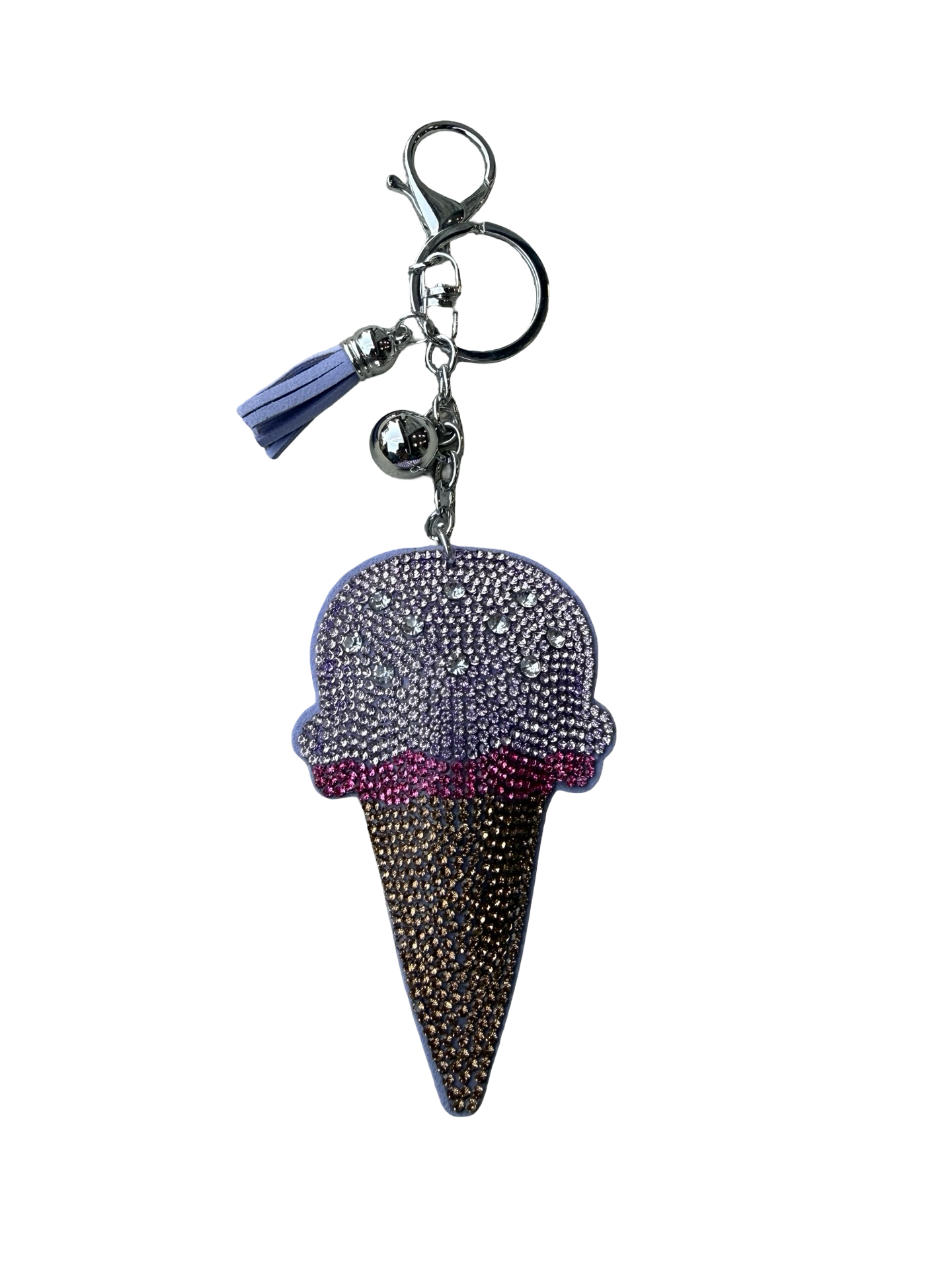 Purple ice cream cone charm