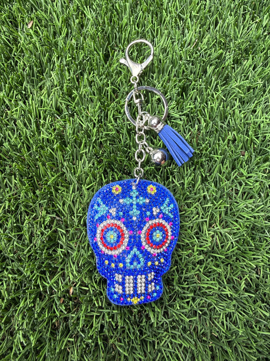 Blue sugar skull
