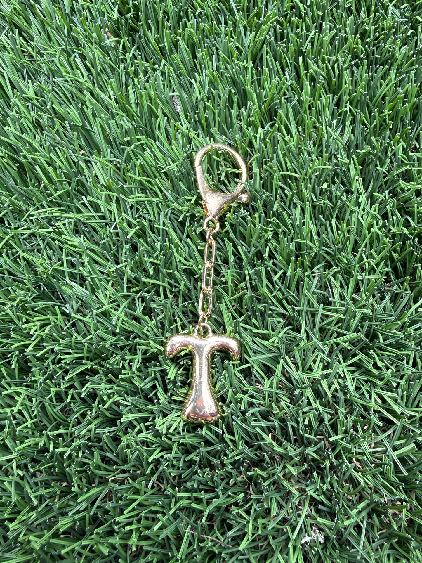 Gold Bubble letter charm