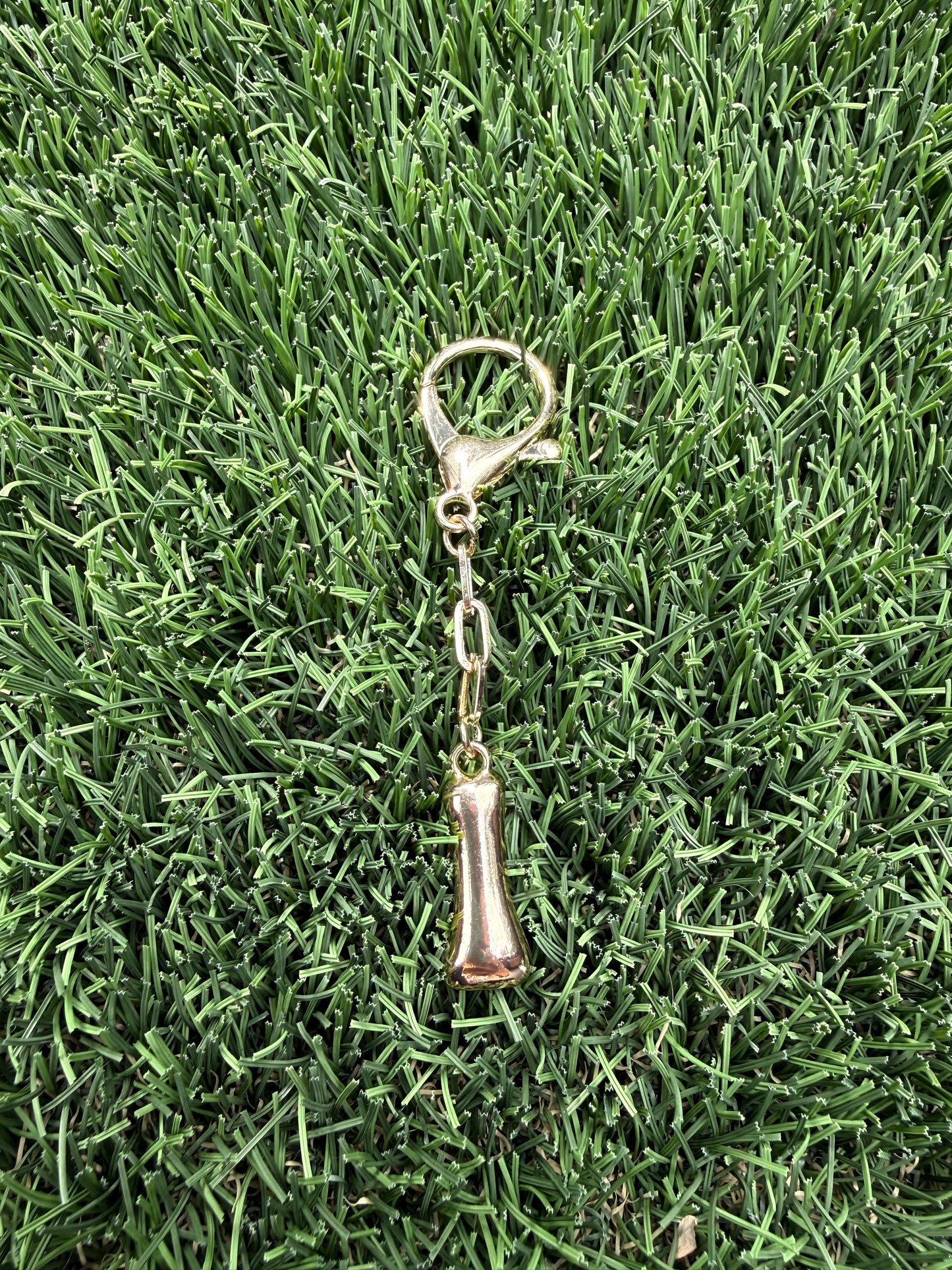 Gold Bubble letter charm