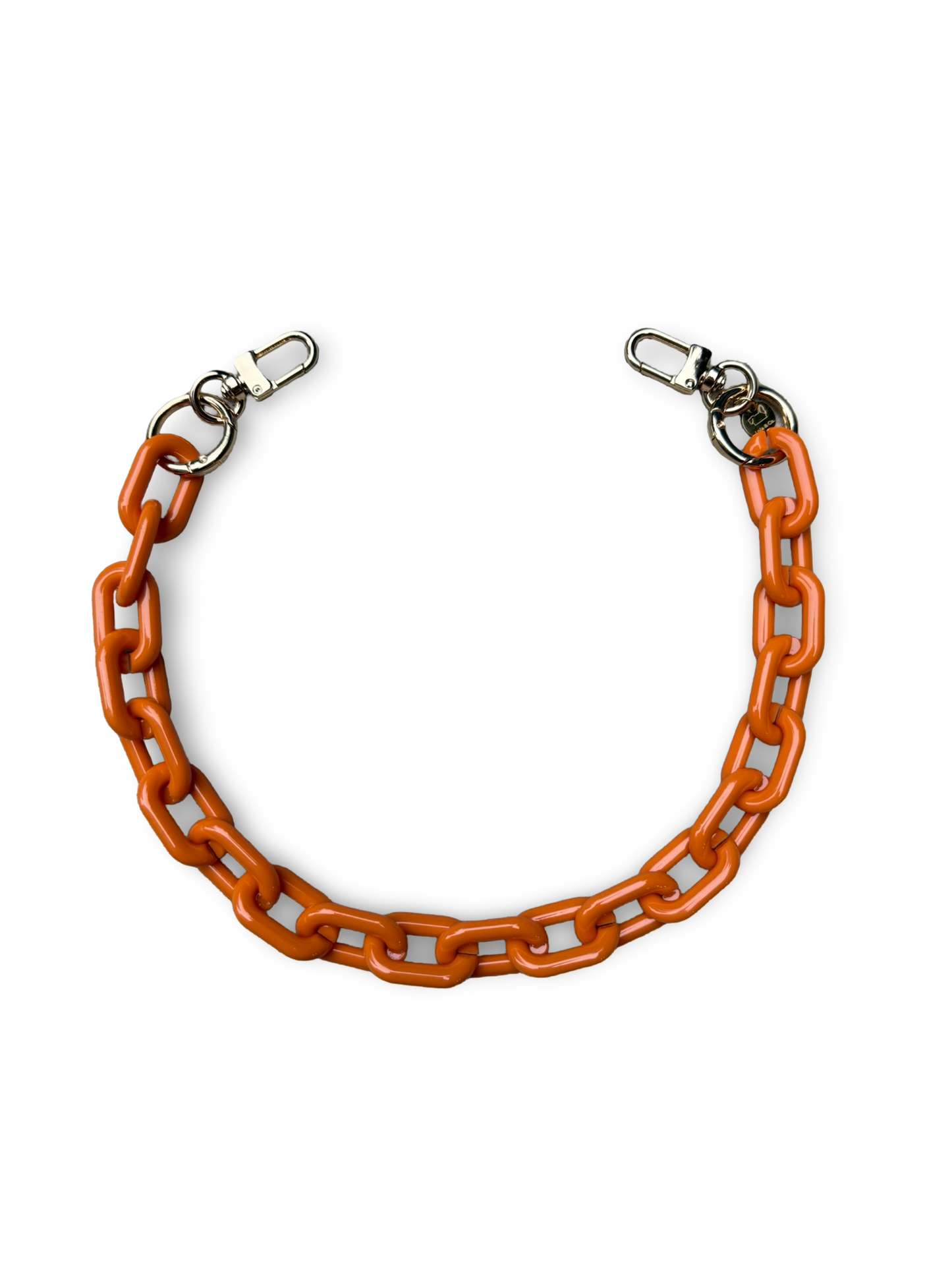Orange chain link bag chain