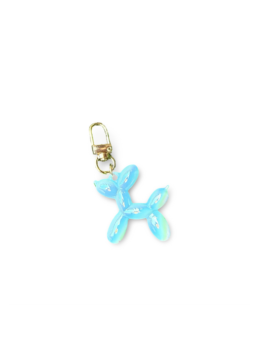 Iridescent Blue balloon dog charm