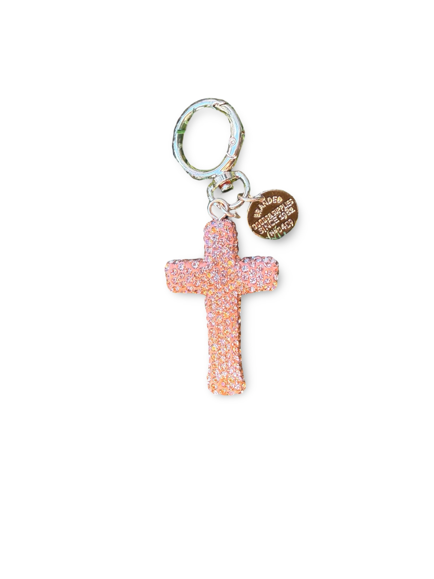 Pink Champagne Cross charm