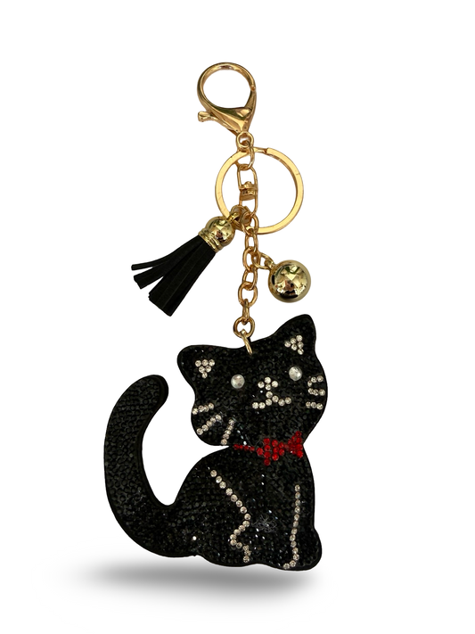 Black kitty cat charm