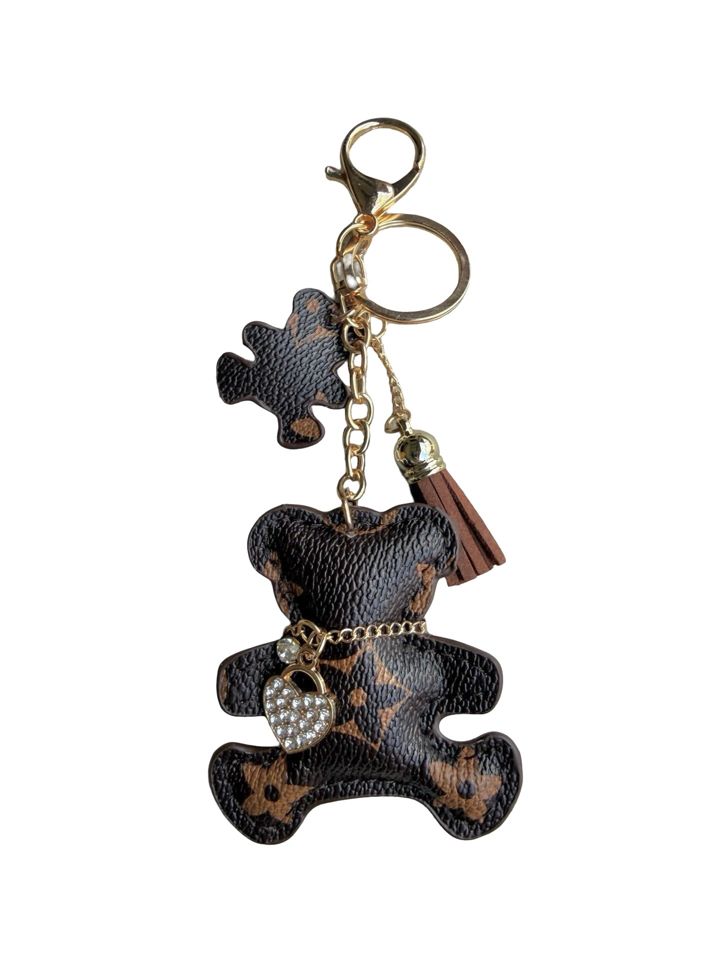 LV Brown bear bag charm
