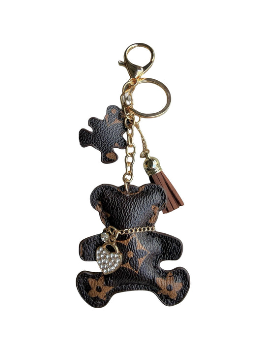 LV Brown bear bag charm