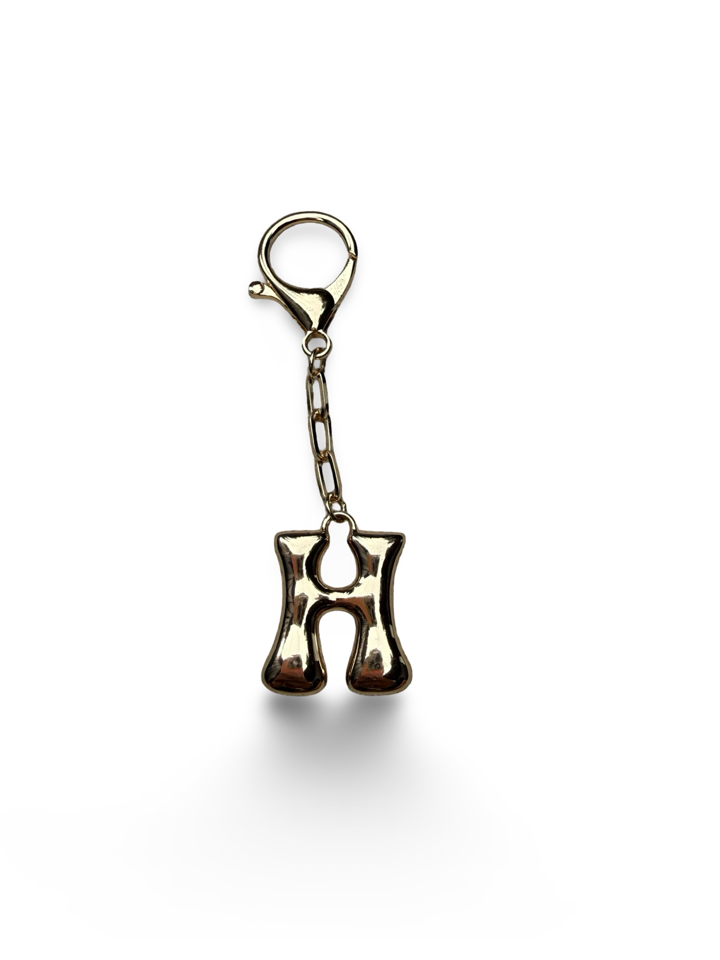 Gold Bubble letter charm