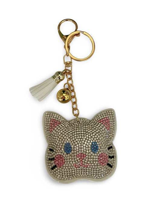 White Kitty face charm