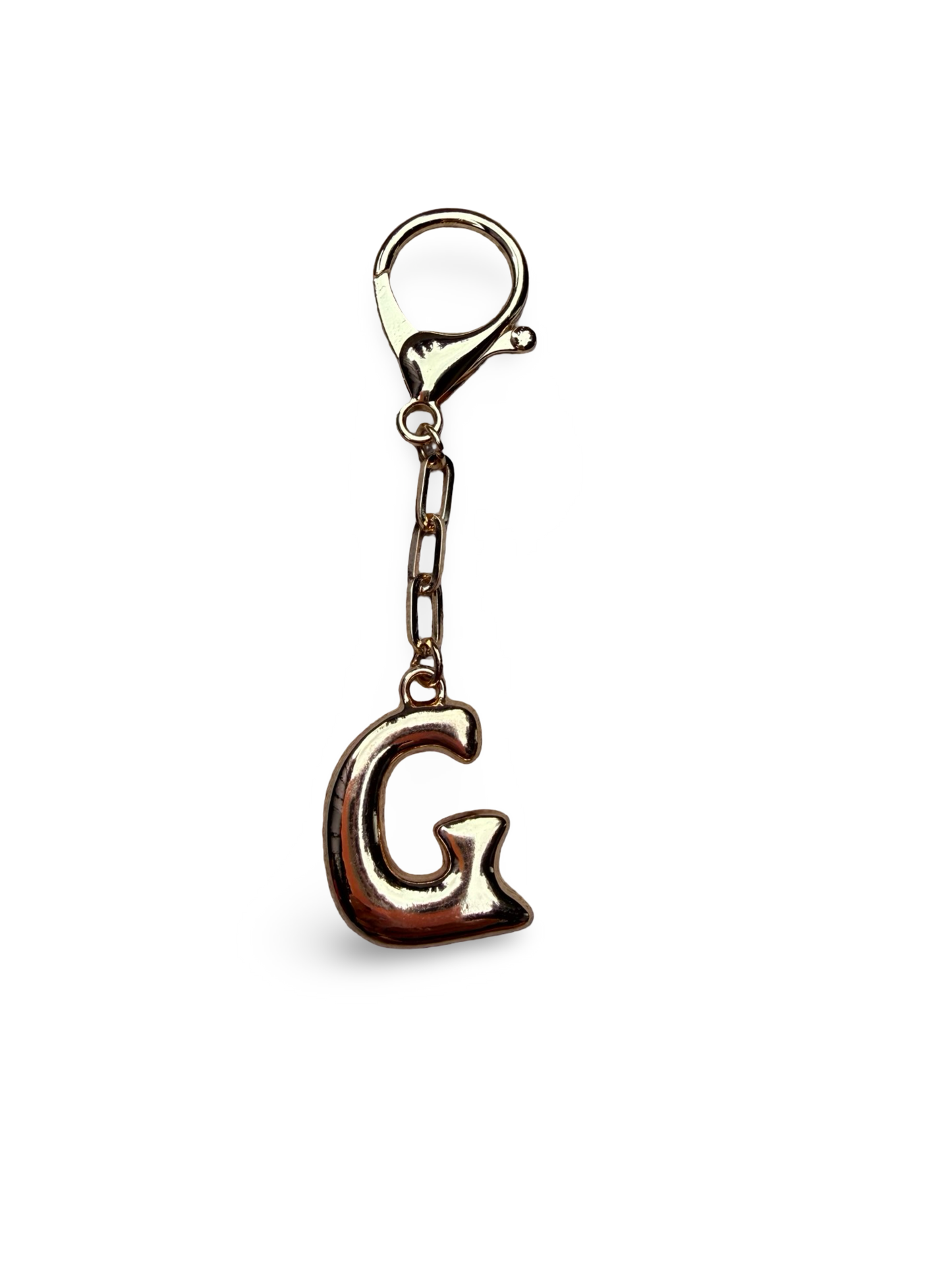 Gold Bubble letter charm