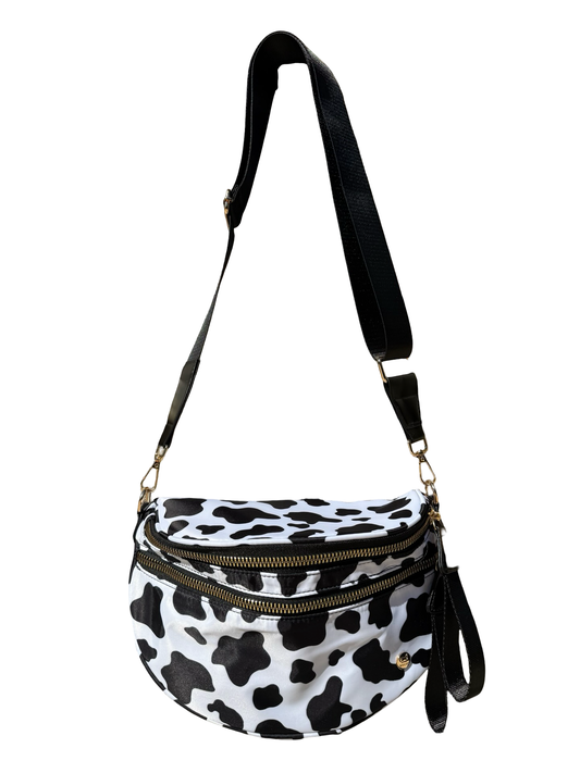 Cow print crossbody