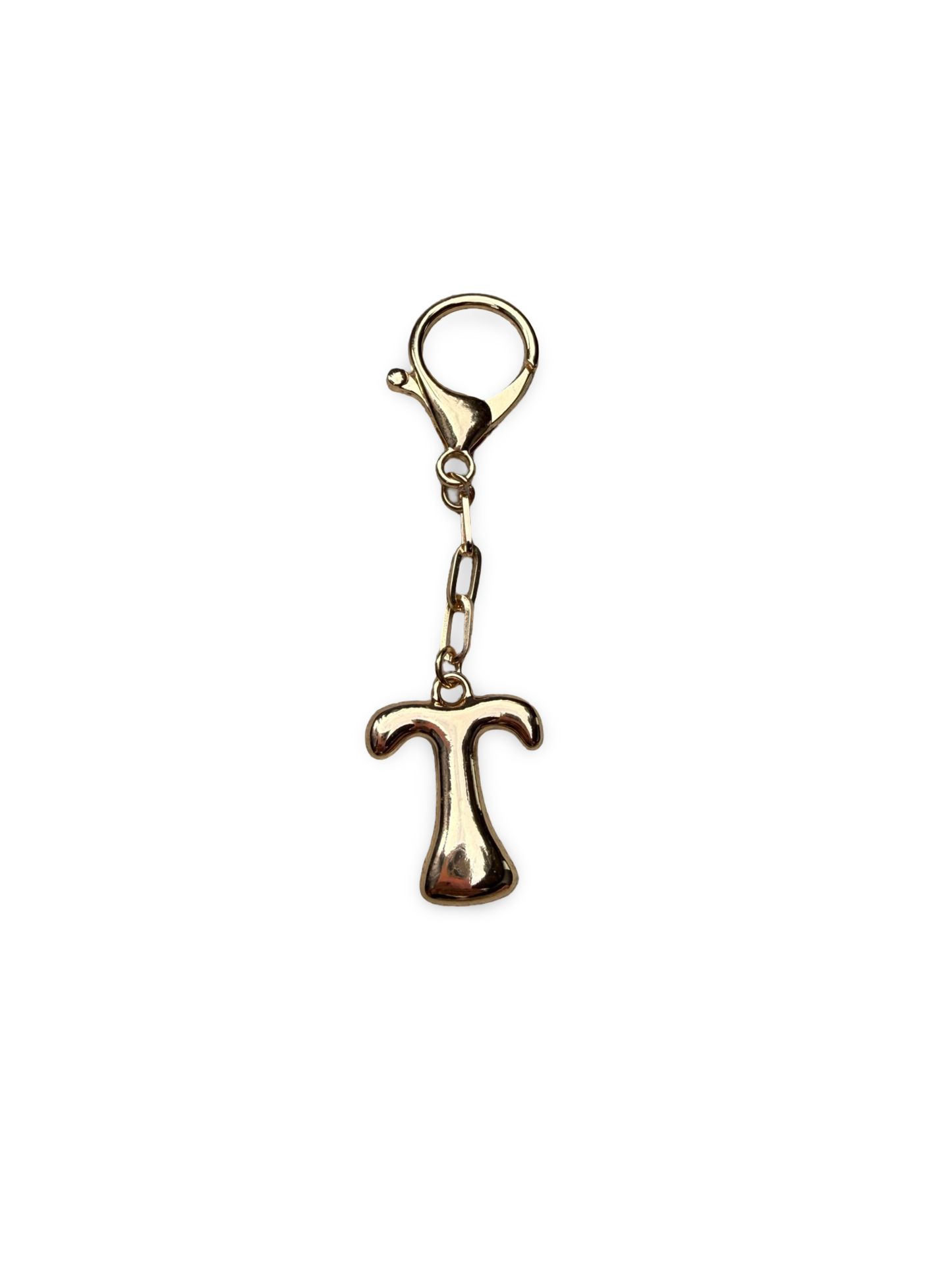 Gold Bubble letter charm