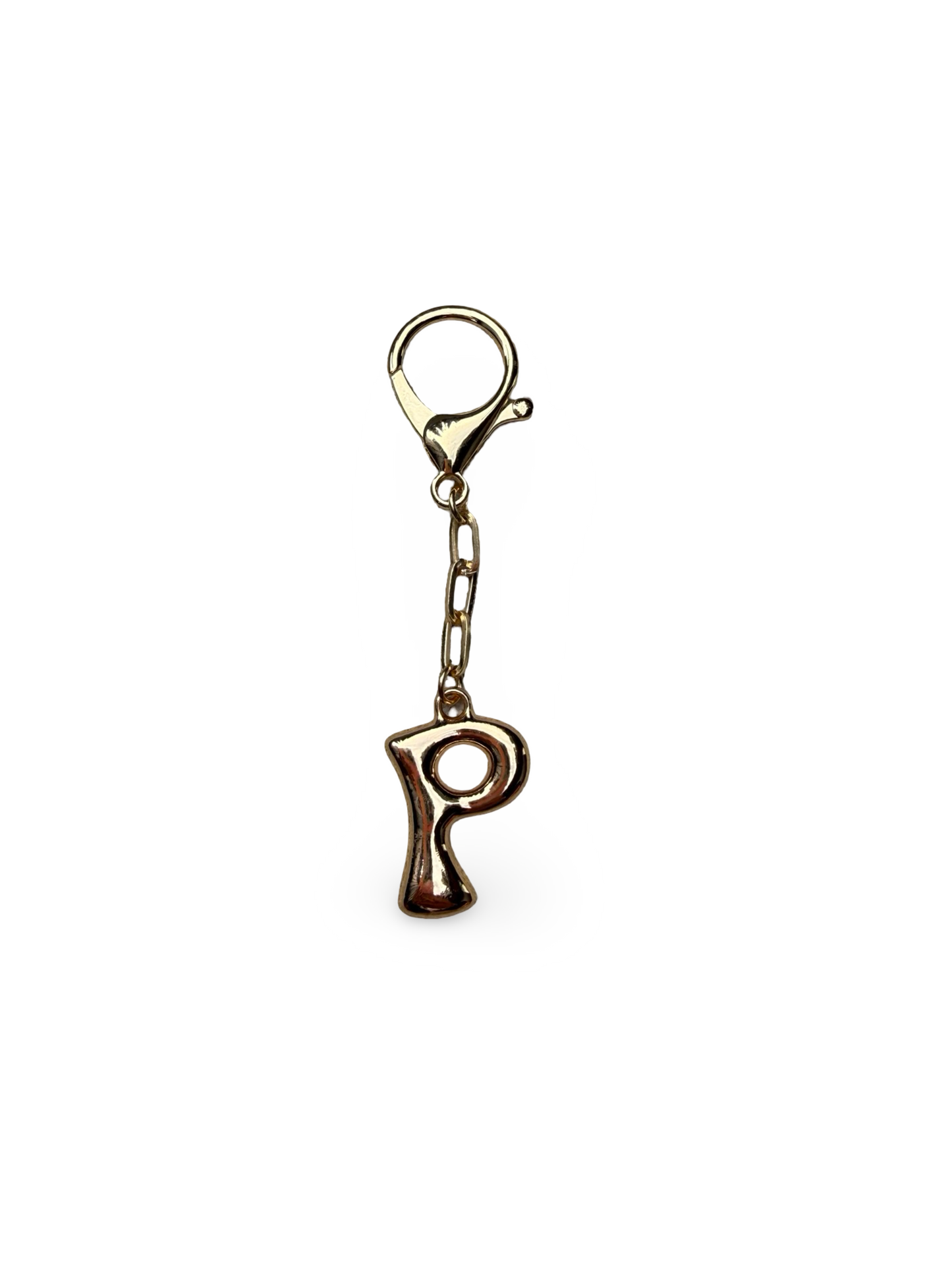 Gold Bubble letter charm