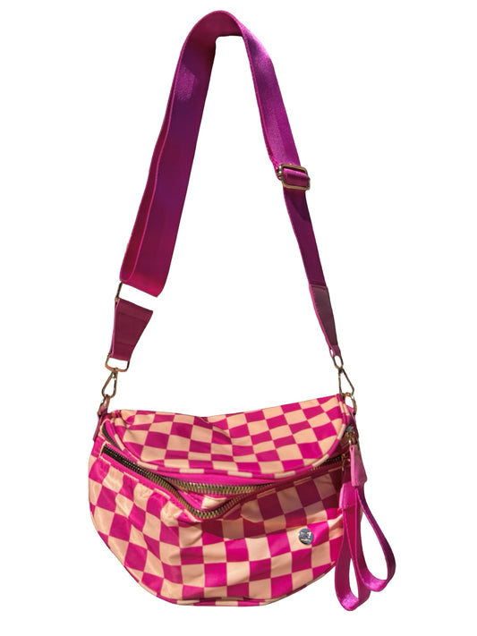 Pastel orange and hot pink