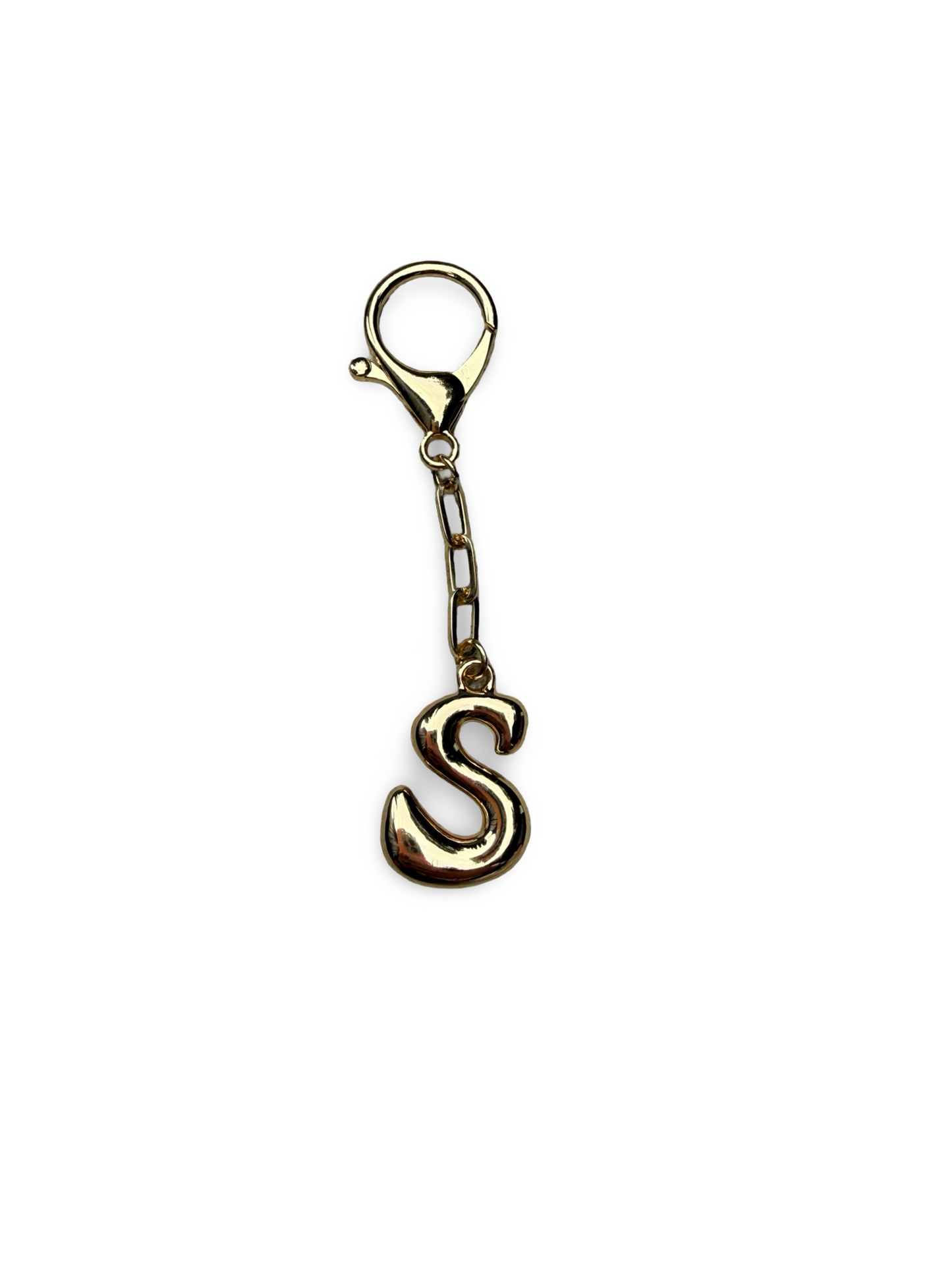 Gold Bubble letter charm