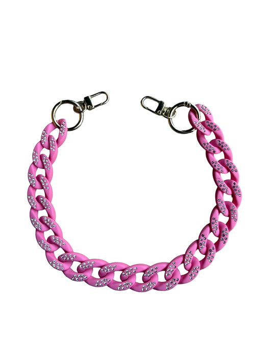 Pink glimmer Link bag chain