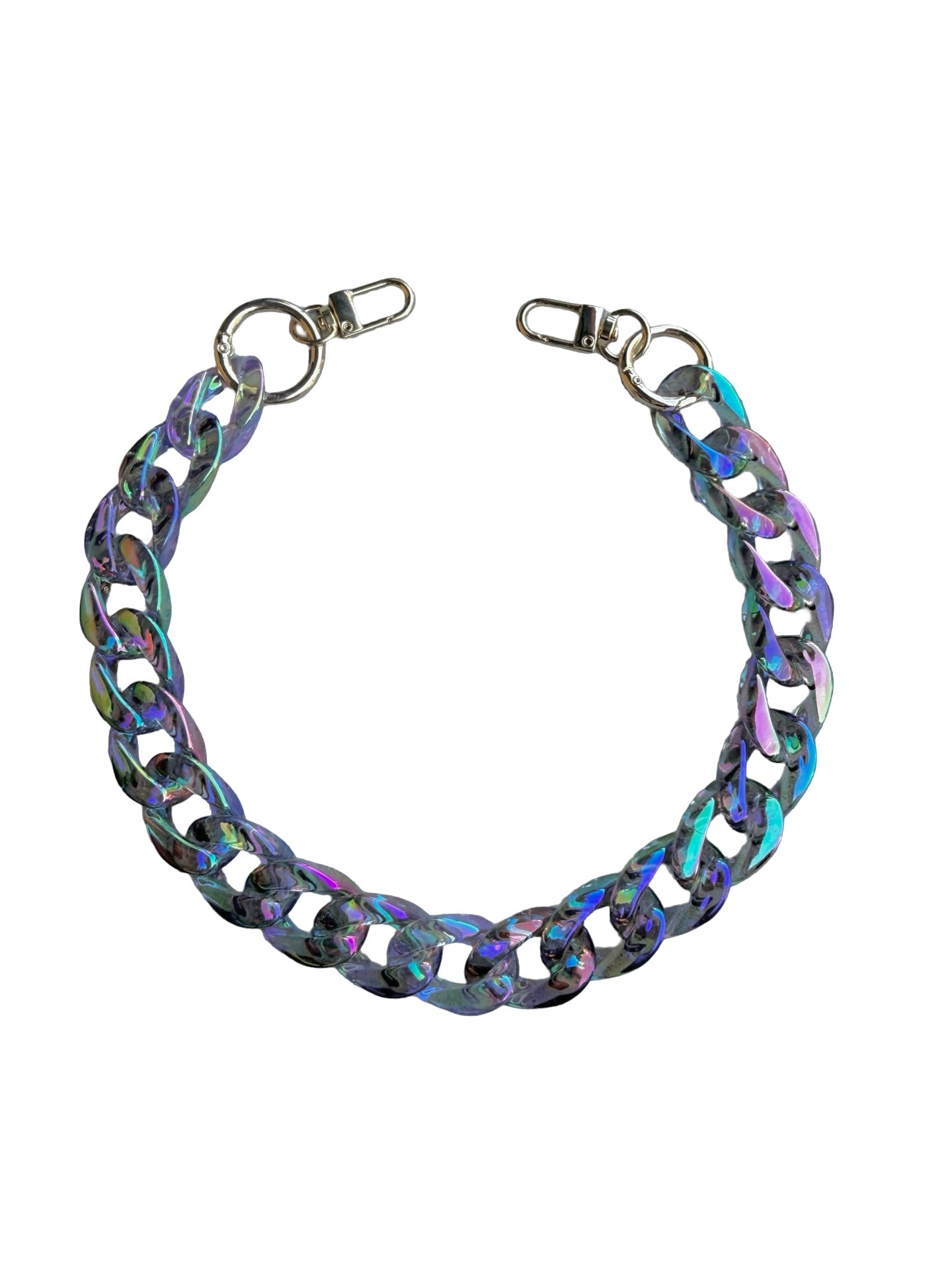 Purple opal flat small link