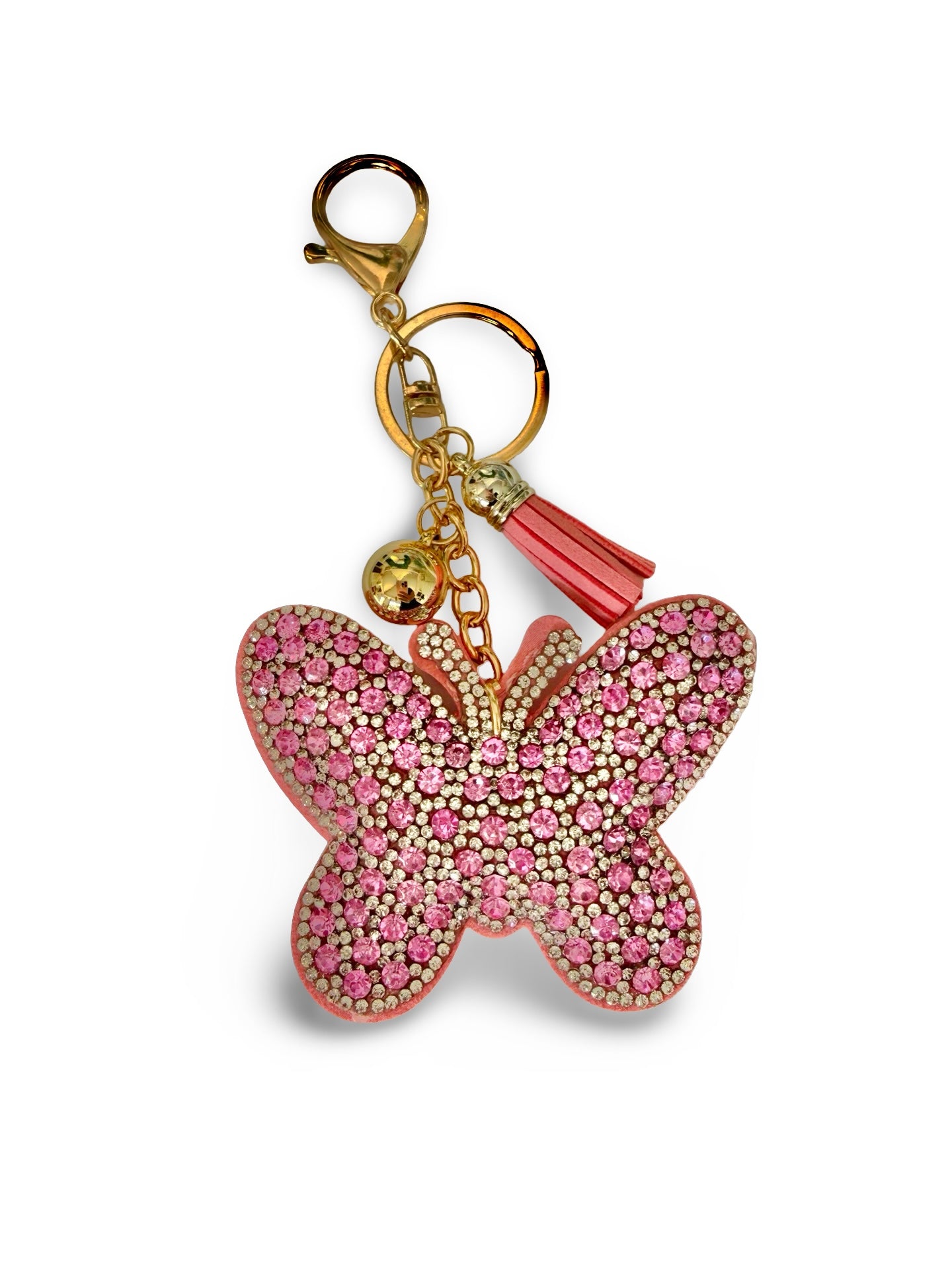 Pinks and white butterfly charm