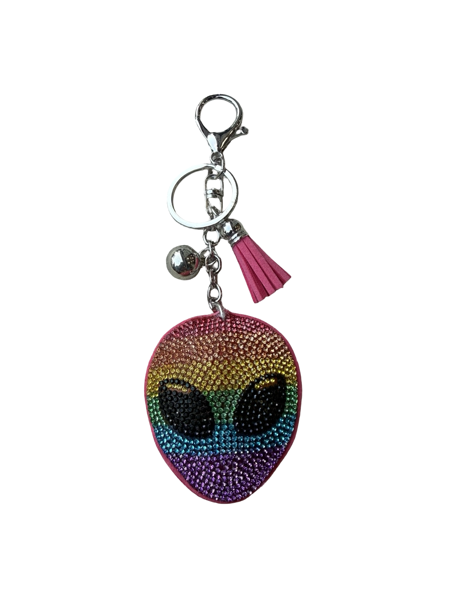 Rainbow alien head charm