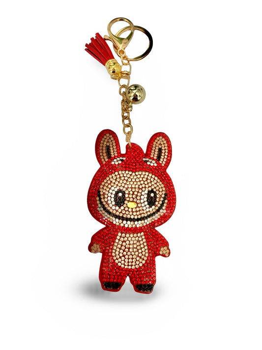 Red Labubu charm